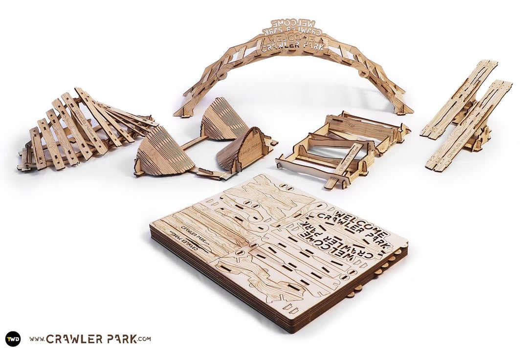 ToysWD Kit of 5 obstacles for 1/24 1/18 RC Crawler park circuit
