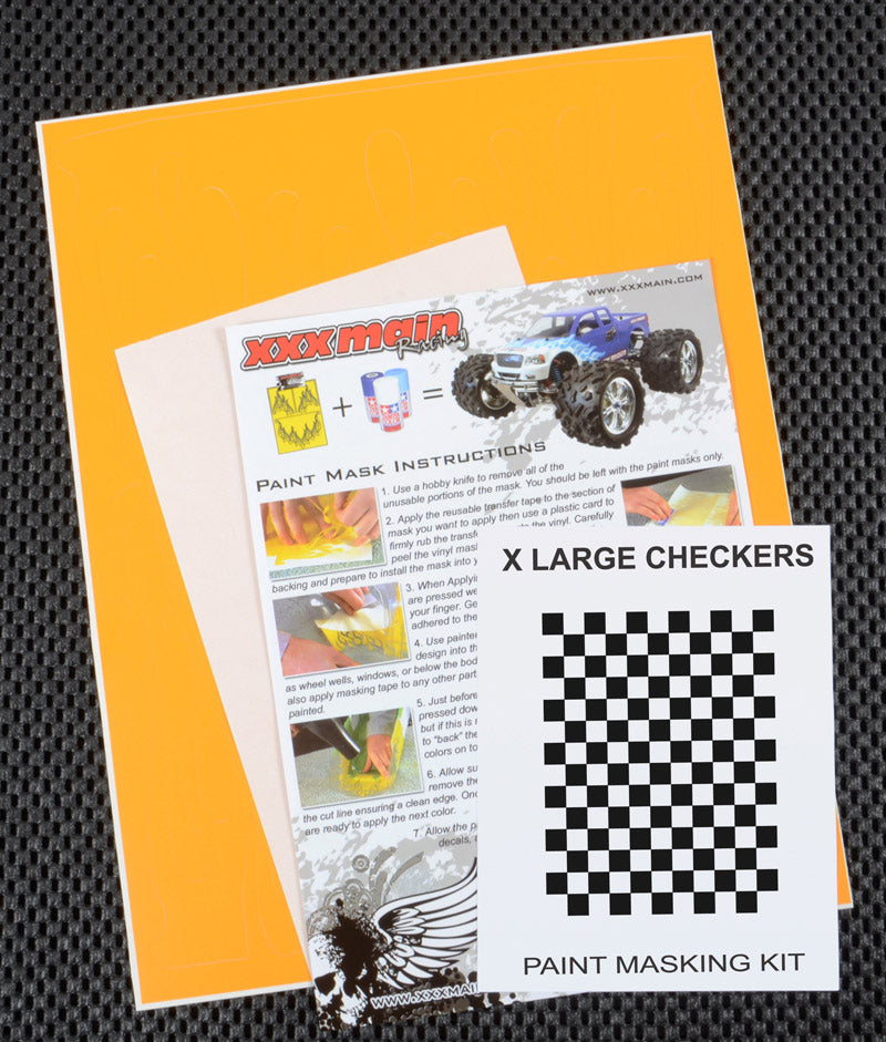X Large Checkers Paint Mask XXX Main Racing XXXM016L