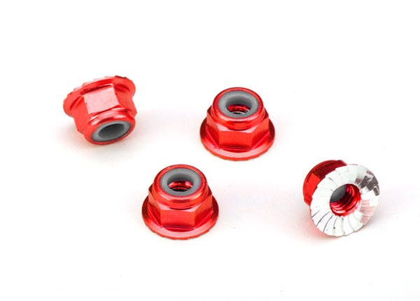 TRA 1747A Nuts, 4mm (4) red Alum:VXL