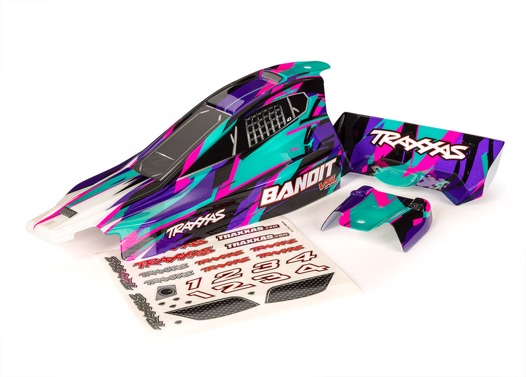 Body, Bandit® VXL, / decal sheet TRA 2436 Traxxas