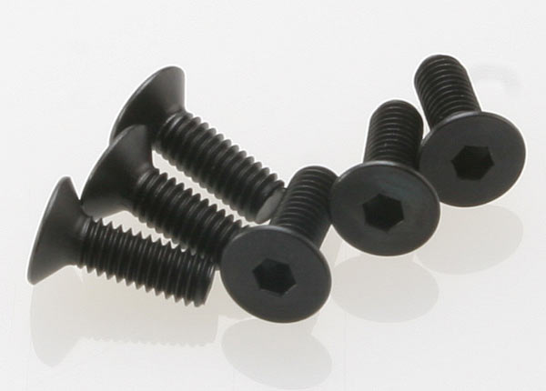 Screws, 4x12mm countersunk machine (hex drive) (6) Traxxas TRA2542