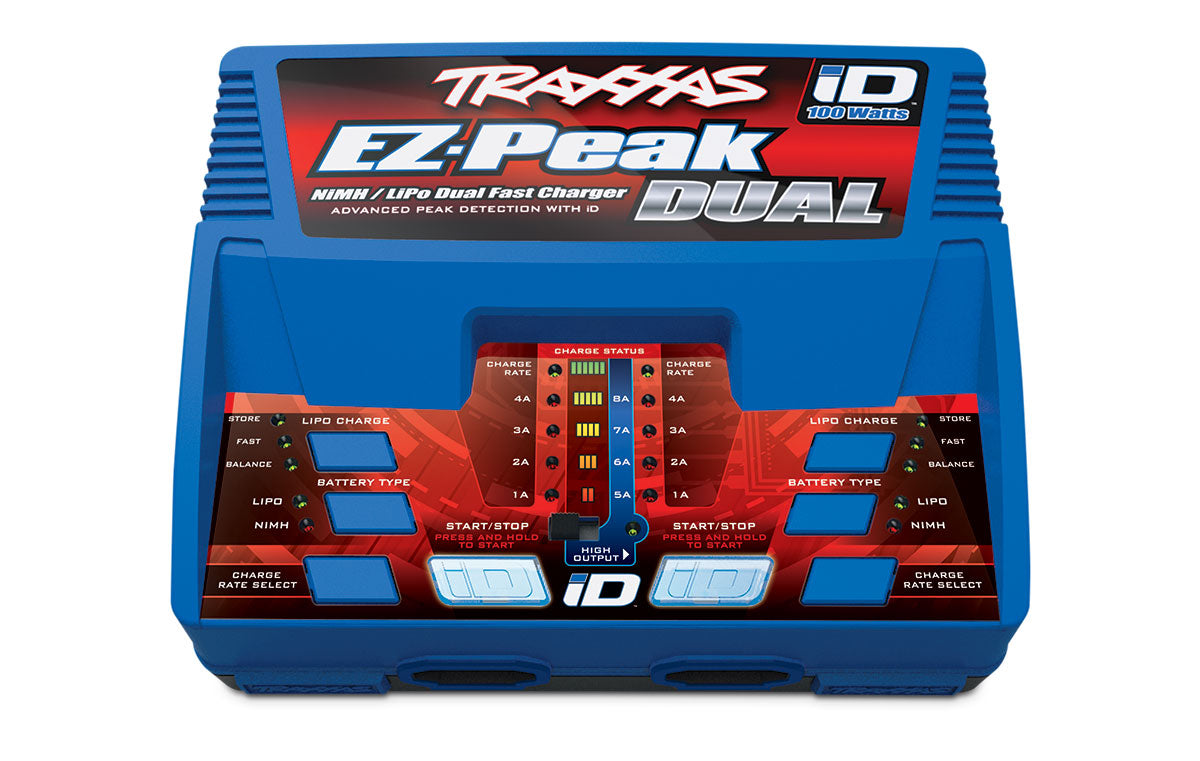 2972 EZ-Peak Dual 8-AMP Charger Traxxas EZ-Peak Plus TRA2972