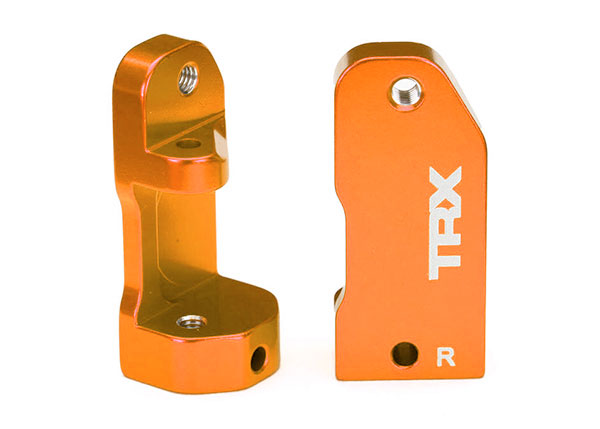 Caster blocks, 30-degree, orange-anodized 6061-T6 aluminum TRAXXAS TRA3632T