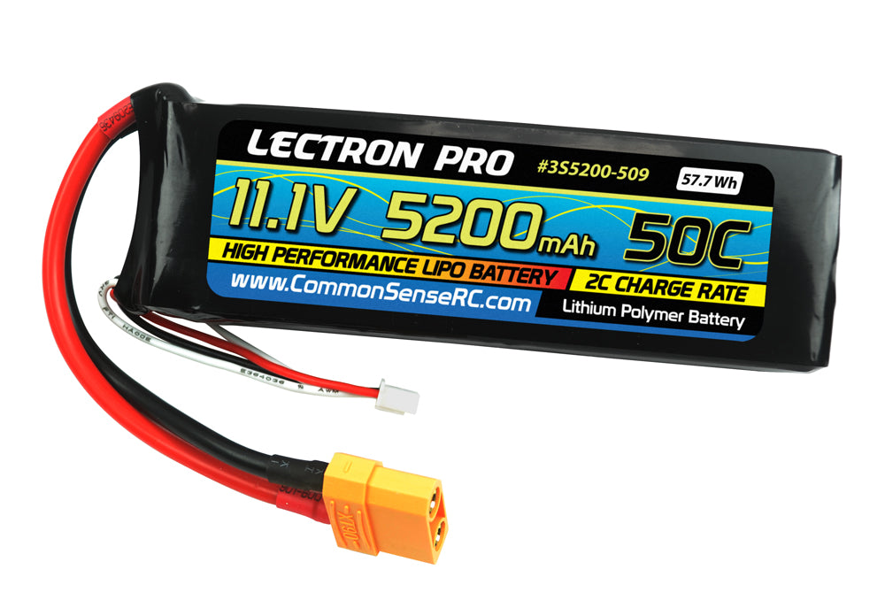 COM 3S5200-509 Lectron Pro 11.1v 5200mAh 50C