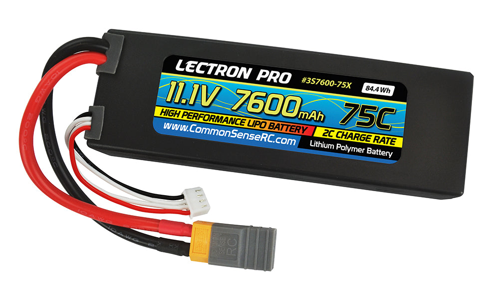 COM 3S7600-75X Lectron Pro 7600Mah 3s 75c