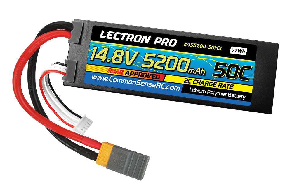 Lectron 4s 14.8v 5200mAh 50C hard case  COM4S5200-50HX