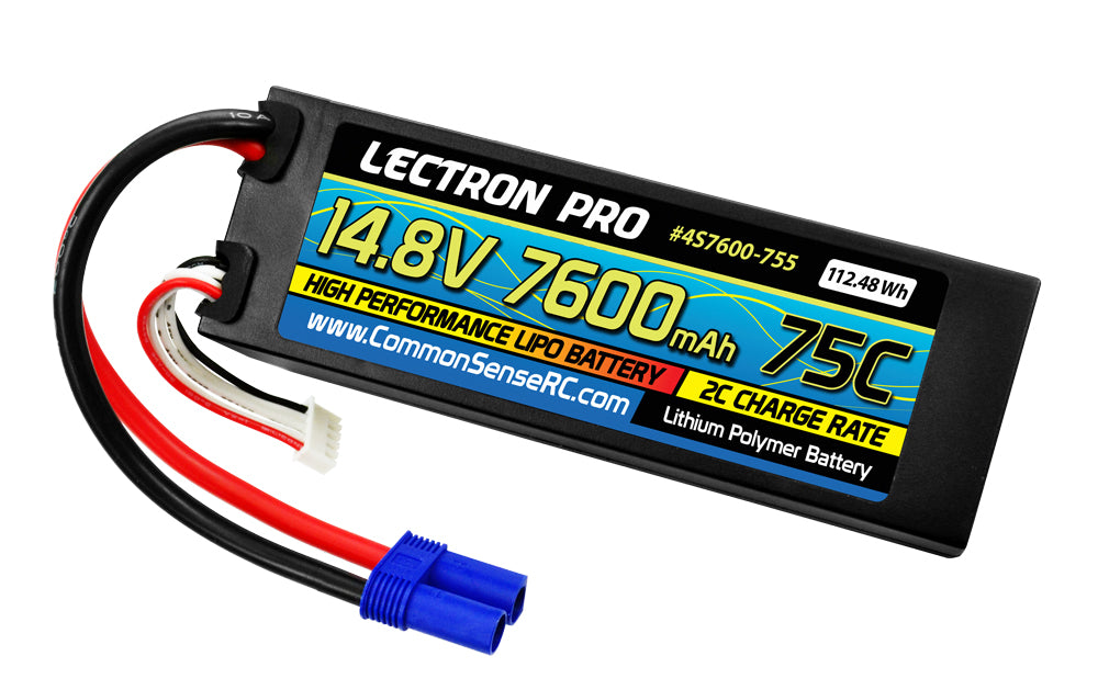 COM 4S7600-755 Lectron Pro™ 14.8V 7600mAh 75C EC5