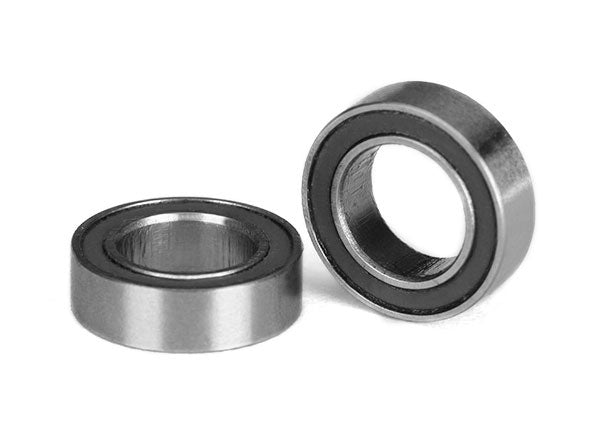 Ball bearings, black rubber sealed (6x10x3mm) (2) TRA 5105A Traxxas