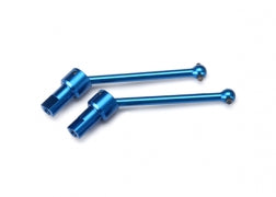 TRA 7650R TRAXXAS 7650R Driveshaft assembly, front & rear, 6061-T6 aluminum (blue-anodized) (2)