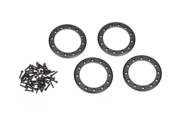 TRA 8168T BEADLOCK RINGS, BLACK (2.2")