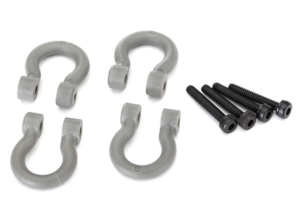 TRA 8234 BUMPER D-RINGS, GREY (FRONT