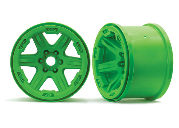 TRA 8671G WHEELS, 3.8" (GREEN) (2) (17MM