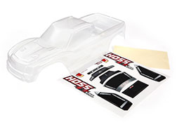 TRA 9011 Body, Hoss™ 4X4 (clear, require