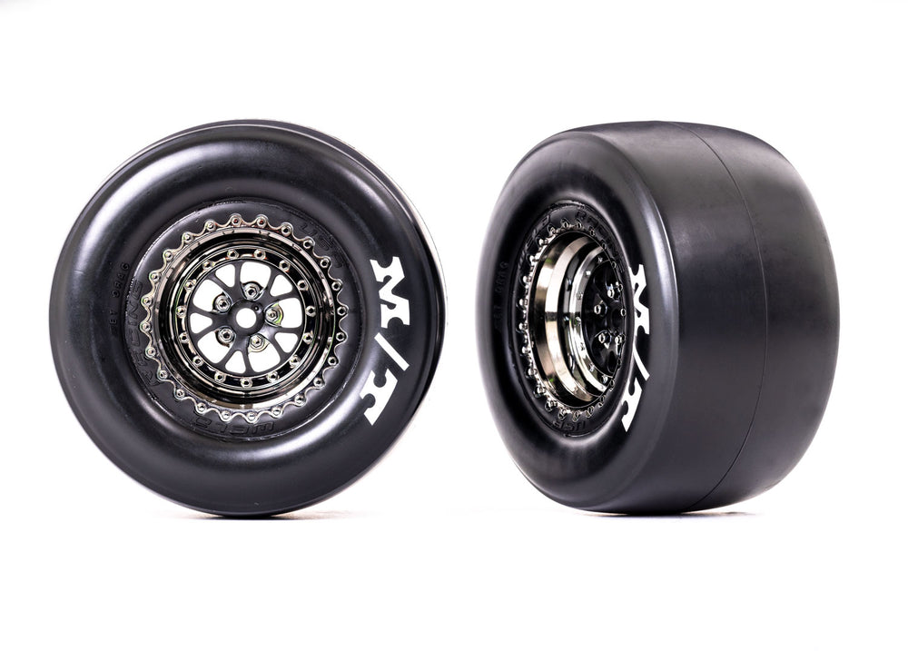 Tires & wheels, assembled rear, glued TRA9476 Traxxas