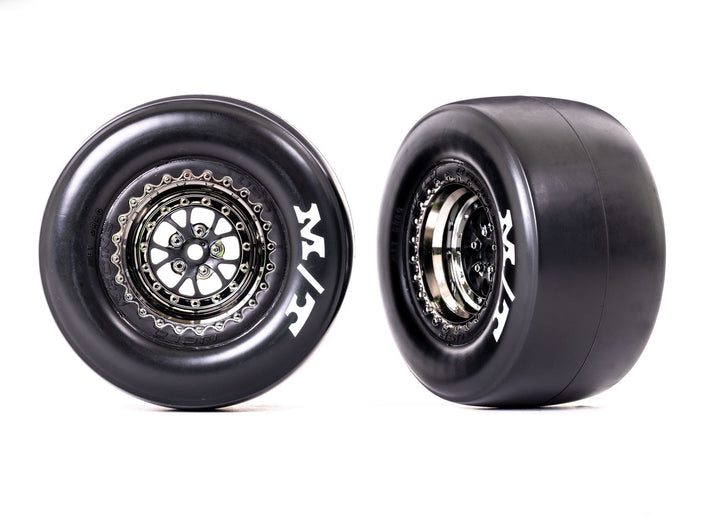 Tires & wheels, assembled rear, glued TRA9476 Traxxas