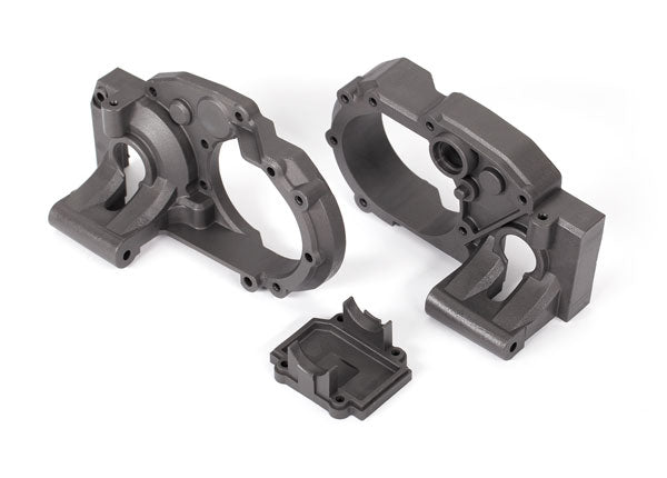 9493 - Gearbox halves, left & right/ differential cover (charcoal gray)