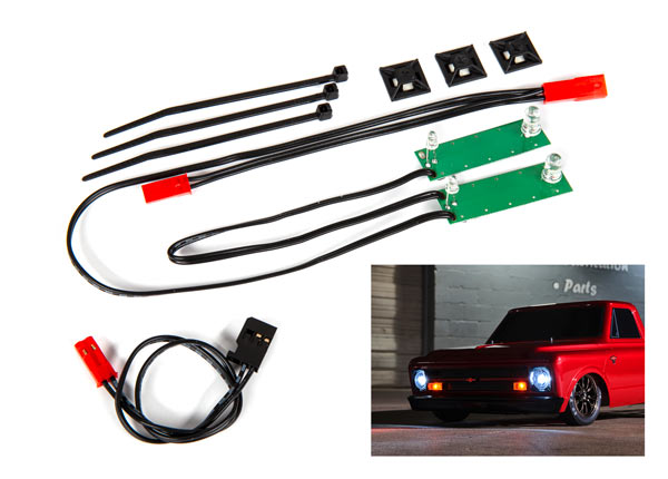 LED light set, front, complete Traxxas Drag Slash TRA9496