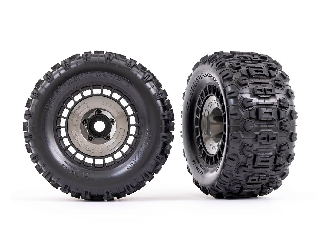 Tires and wheels, assembled, glued (2) TRA 9572 Traxxas