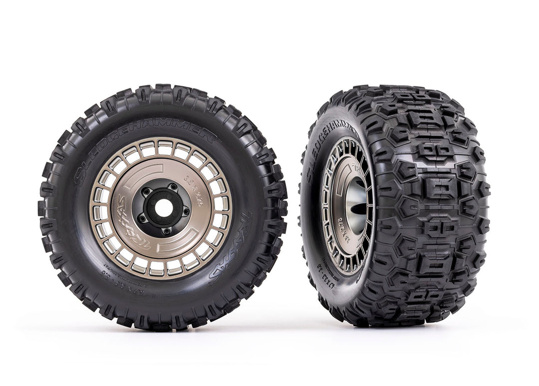 Tires and wheels, assembled, glued (2) TRA 9572 Traxxas
