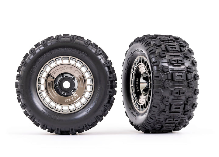 Tires and wheels, assembled, glued (2) TRA 9572 Traxxas