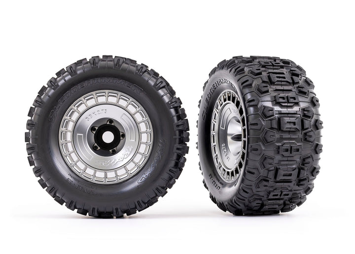 Tires and wheels, assembled, glued (2) TRA 9572 Traxxas