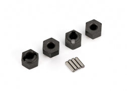 Wheel hubs, 7mm hex (4)/ axle pins (4) Traxxas TRA9750 TRA9750X TRA9750A