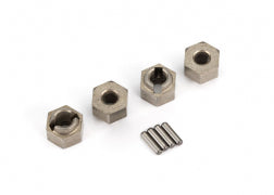 Wheel hubs, 7mm hex (4)/ axle pins (4) Traxxas TRA9750 TRA9750X TRA9750A