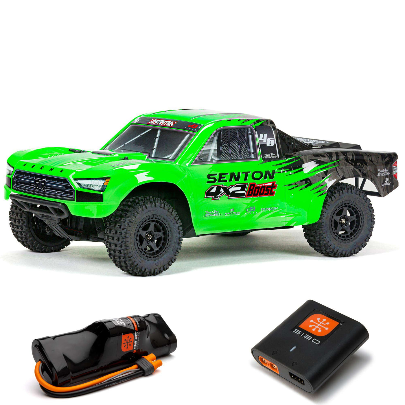 1/10 SENTON 4X2 BOOST MEGA 550 Brushed Short Course Truck RTR with Battery & Charger Arrma ARA4103SV4T