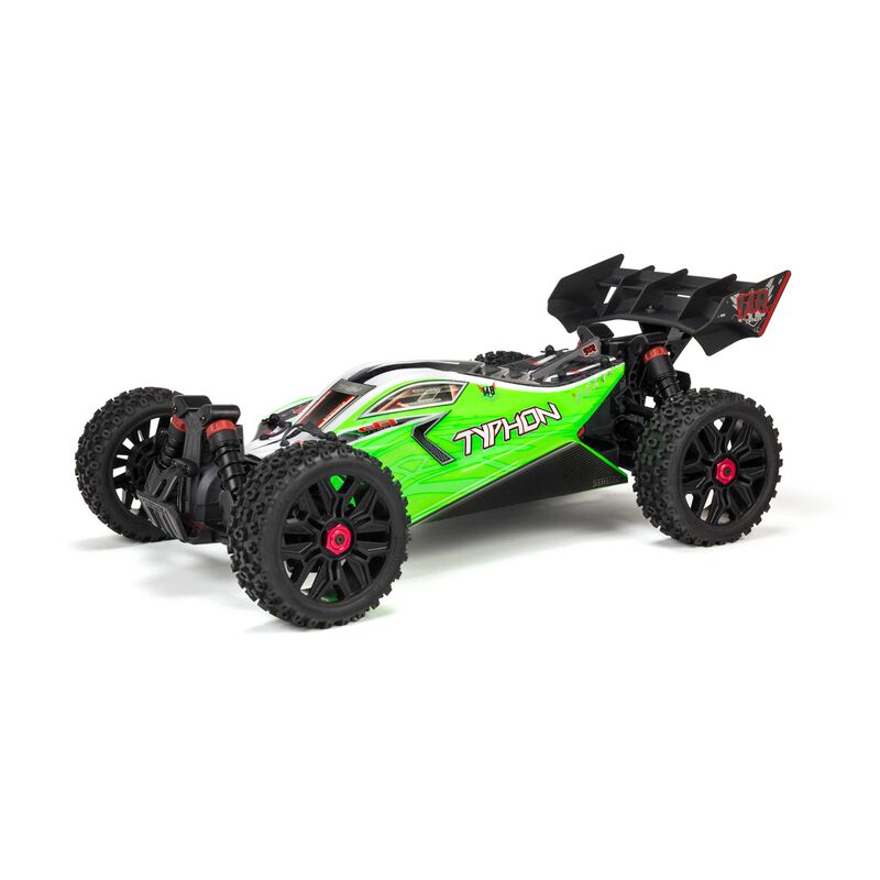 ARA 4206V3 Arrma 1/8 TYPHON 4X4 V3 MEGA 550 Brushed Buggy RTR, Green