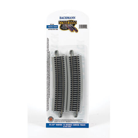 HO NS EZ 33-1/4" Radius Curve 12-Degree (4) Bachmann BAC44509