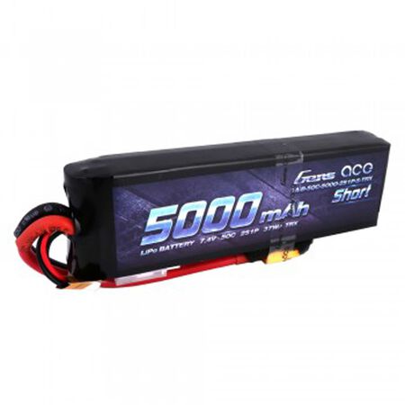 Gens Ace 5000mAh 7.4V 50C 2S1P Lipo Battery GEA50002S50X6