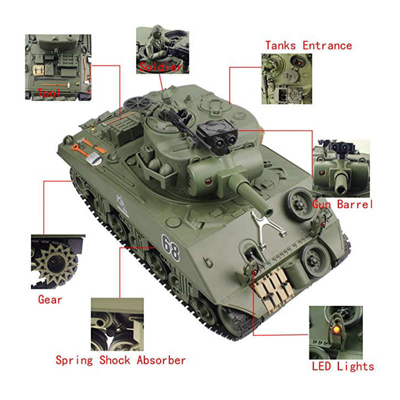 1:16 USA M4A3 "Sherman" RC tank