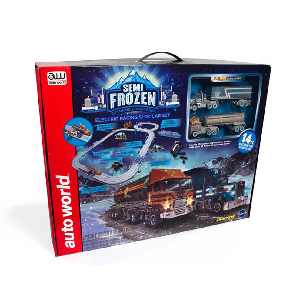 14' Semi-Frozen Extreme Conditions Slot Race Set Auto World RDZ SRS339