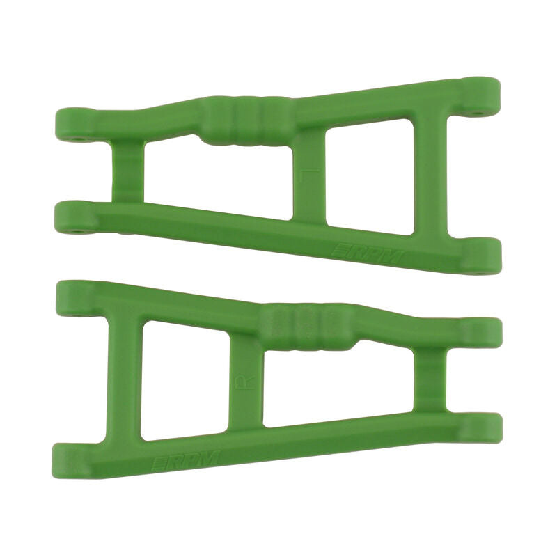 RPM 80184 Rear A-Arms, Green: Electric Rustler, Stampede