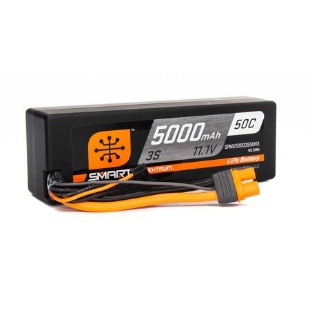 SPMX 50002S50H3 5000mAh 2S 7.4V 50C Smart LiPo Hardcase; IC3