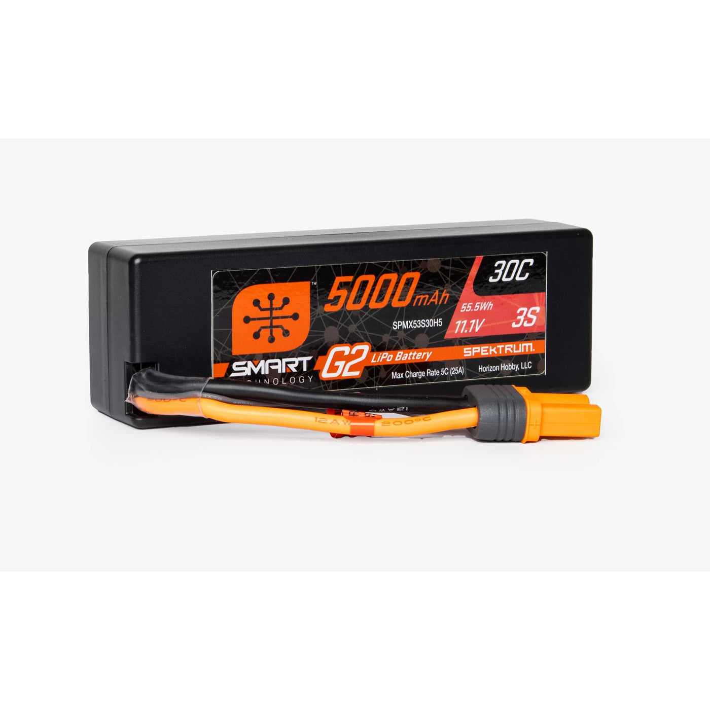 11.1V 5000mAh 3S 30C Smart G2 Hardcase LiPo Battery Spektrum SPM X53S30H5