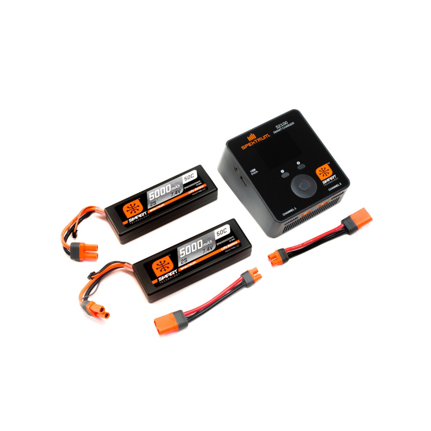 Smart Powerstage Bundle (2) 4S Batteries & Charger Spektrum XPS4