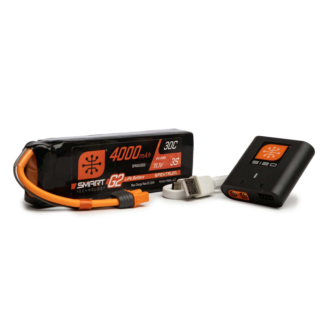 SPMXPSA300 Smart G2 Powerstage Air Bundle: 3S 4000mAh LiPo Battery / S120 Charger Spektrum
