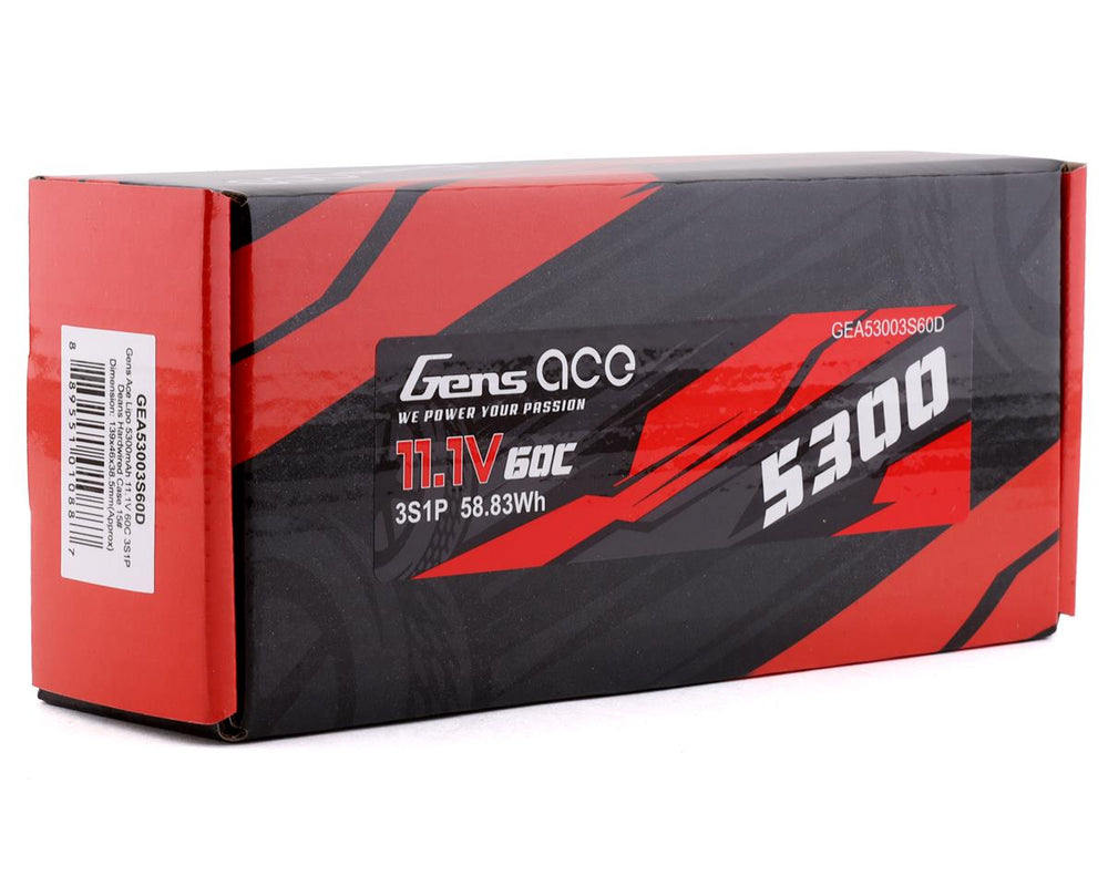 Gens Ace 3s LiPo Battery 60C (11.1V/5300mAh) w/T-Style GEA53003S60D