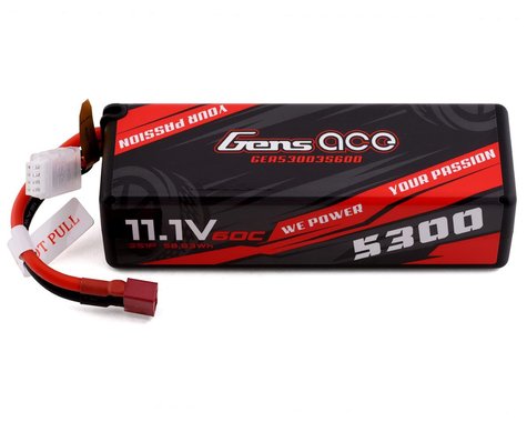 Gens Ace 3s LiPo Battery 60C (11.1V/5300mAh) w/T-Style GEA53003S60D