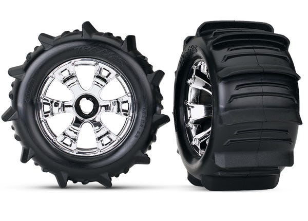 TRA 5672 T&W, PADDLE TIRES, BLK