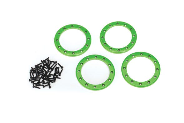 TRA 8168G BEADLOCK RINGS, green (2.2