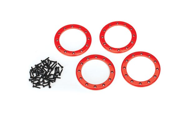 TRA 8168R BEADLOCK RINGS, red (2.2