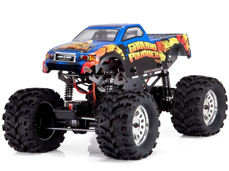 Redcat Ground Pounder RC Monster Truck - 1:10 Brushed Electric Truck GRNDPNDR