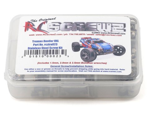 RC Screwz Traxxas Rustler VXL Stainless Steel Screw Set RCZTRA023