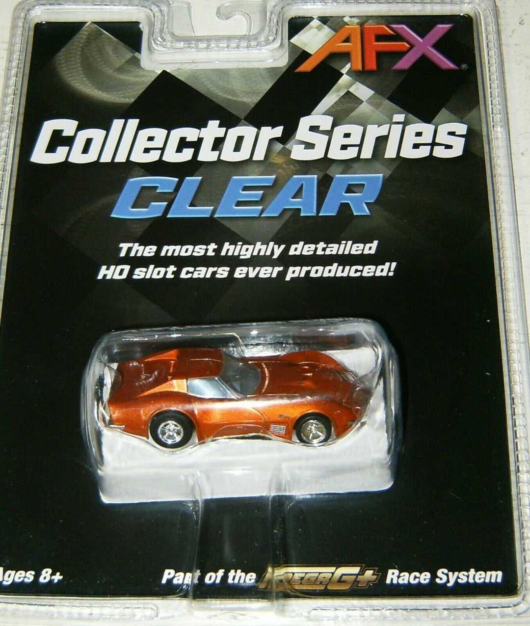 AFX HO Mega G+ 1971 Corvette 454 Ontario Orange Metallic Slot Race Car AFX22047